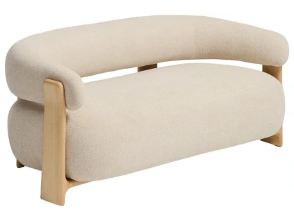 Béžová dvoumístná pohovka Kave Home Granite 155 cm