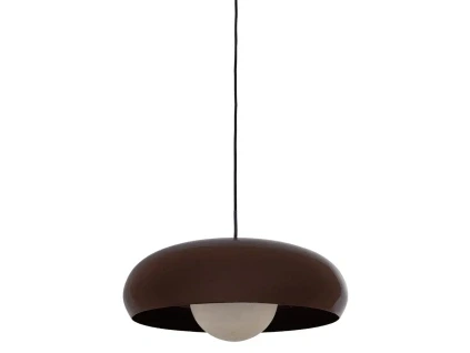 Hnědé kovové závěsné světlo Tivo 40 cm