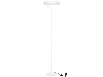 Bílá kovová stojací LED lampa Nova Luce Adaliz 180 cm