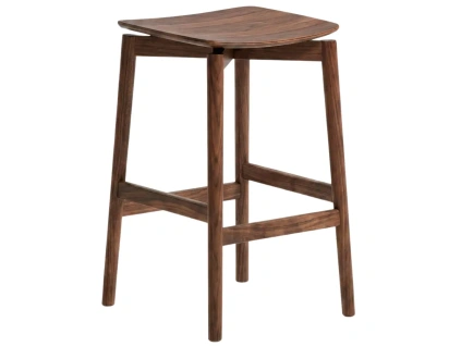 Hnědá dřevěná barová židle Kave Home Evera 66 cm