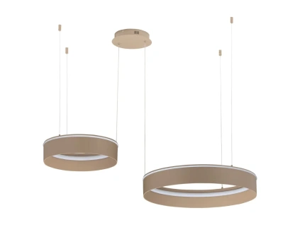 Béžové kovové závěsné LED světlo Nova Luce Olivia 112 cm