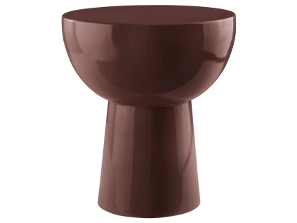 Tmavě červený kovový odkládací stolek BALIS 35 cm