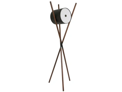 Ořechová stojací lampa Angel Cerdá No. 8098, 173 cm