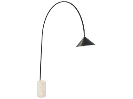 Černá kovová stojací lampa Angel Cerdá No. 8104, 210 cm