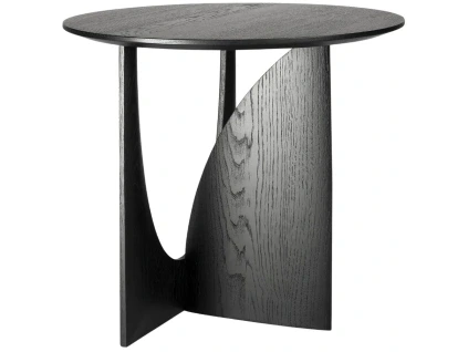 Černý dubový odkládací stolek Geometric 51 cm