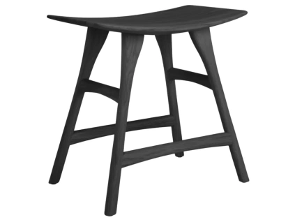 Černá dubová stolička Osso 47 cm