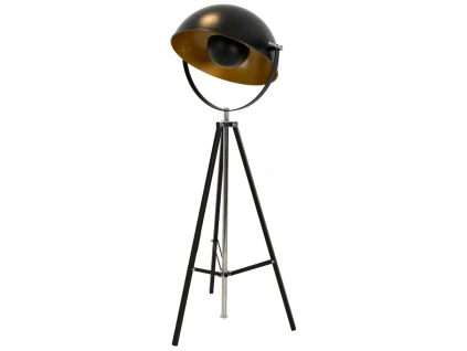 Černá kovová stojací lampa Angel Cerdá No. 8105, 149/171 cm