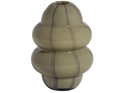 Zelená skleněná váza Kency 32 cm