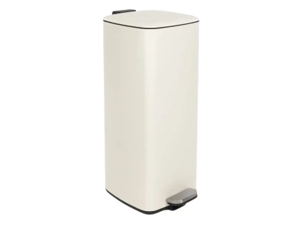 Bílý pedálový odpadkový koš MARK LARGE 30 l