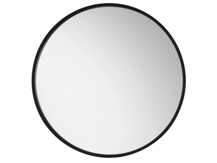 Černé kovové nástěnné zrcadlo Nova Luce Rossi 50 cm