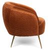 Oranžové sametové lounge křeslo Bold Monkey So Curvy
