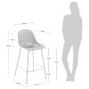 Bílá plastová barová židle Kave Home Quinby 75 cm