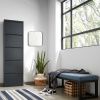 Grafitově šedý kovový botník Kave Home Ode 169 cm -fv-interier-25