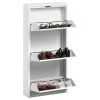 Bílý kovový botník Kave Home Ode 103 cm