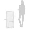 Bílý kovový botník Kave Home Ode 103 cm