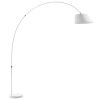 Bílá bavlněná stojací lampa Kave Home May 189-220 cm