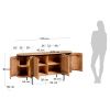 Mangová komoda Kave Home Licia 170 x 50 cm