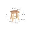 Masivní teaková stolička Kave Home Yumbi 30 cm