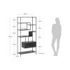 Černý kovový regál Kave Home Shantay 168 x 80 cm