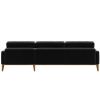 Tmavě šedá sametová rohová pohovka MESONICA Musso Tufted, pravá, 248 cm