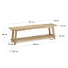 Teaková lavice Kave Home Safara 150 cm