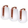 Set tří zemitě červených venkovních lamp Fermob Balad 13,5 cm
