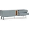 Modrošedý lakovaný TV stolek Teulat Corvo 180 x 40 cm
