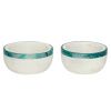 Set dvou bílo zelených mramorových misek Hübsch Snacky 12/13 cm
