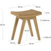 Teaková stolička Kave Home Vicentina 45 cm