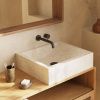 Bílé hranaté terrazzo umyvadlo na desku Kave Home Delina 45 x 40 cm -fv-interier-25