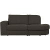 Antracitově šedý látkový koncový modul Flaireen 93 cm, pravý