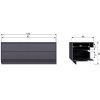 Černý borovicový TV stolek Frederica 100 x 39,5 cm