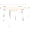 Ořechový jídelní stůl DUTCHBONE Clover 120 cm