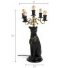 Černá stolní lampa Bold Monkey Proudly Crowned Panther 62 cm