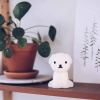 Bílá plastová dětská LED lampa Mr. Maria Snuffy 11 cm -fv-interier-25