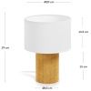 Žlutá látková stolní lampa Kave Home Bianella 29 cm