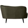 Lovecky zelené sametové lounge křeslo Norma 112 cm, pravé