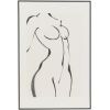 Bílý obraz J-Line Wahine 90,5 x 60 cm