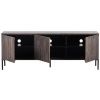 Hnědý jasanový TV stolek Gravia 150 x 44 cm