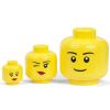 Žlutý úložný box ve tvaru hlavy LEGO® Boy 19 cm