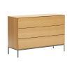 Dubová komoda Kave Home Vedrana 110 x 40 cm