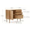 Dubová komoda Kave Home Lenon 105 x 45 cm