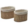 Set dvou dekorativní košů Kave Home Tossa 20/30 cm/25/35 cm z mořské trávy