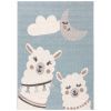 Modrý dětský koberec Cute llama 160 x 230 cm