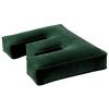 Tmavě zelený sametový polštář písmeno E 40 cm -fv-interier-25