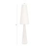 Tmavě hnědá bouclé stojací lampa DUTCHBONE MIKI 166 cm