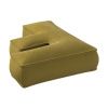 Olivově zelený sametový polštář písmeno F 40 cm