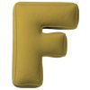 Olivově zelený sametový polštář písmeno F 40 cm