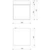 Šedo-černý vlněný taburet Feo 40 x 40 cm