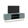 Zelený lakovaný TV stolek Marckeric Pisco 140 x 40 cm
